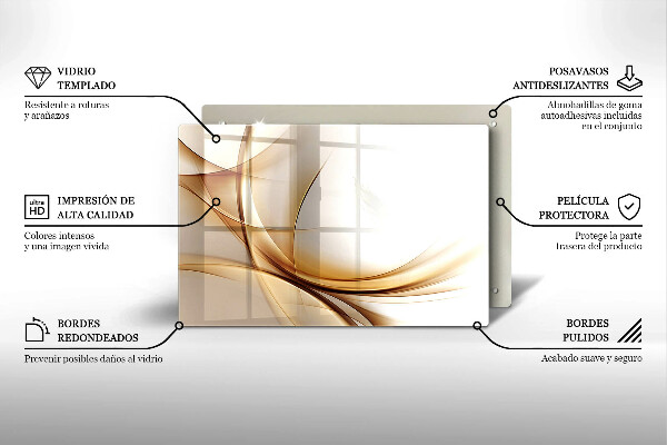 Tábua de cortar de vidro Formas abstratas