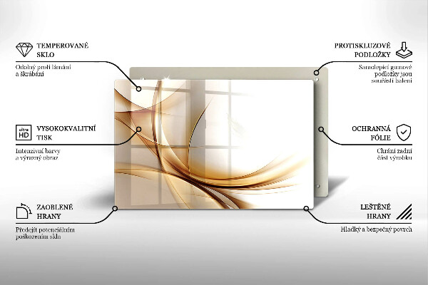 Tábua de cortar de vidro Formas abstratas