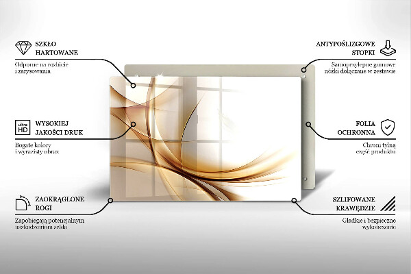 Tábua de cortar de vidro Formas abstratas