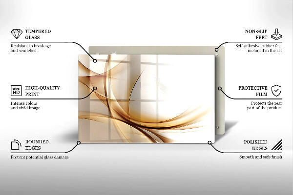 Tábua de cortar de vidro Formas abstratas