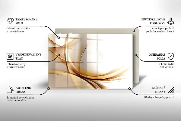 Tábua de cortar de vidro Formas abstratas