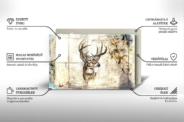 Tábua para corte Ilustração de animal veado