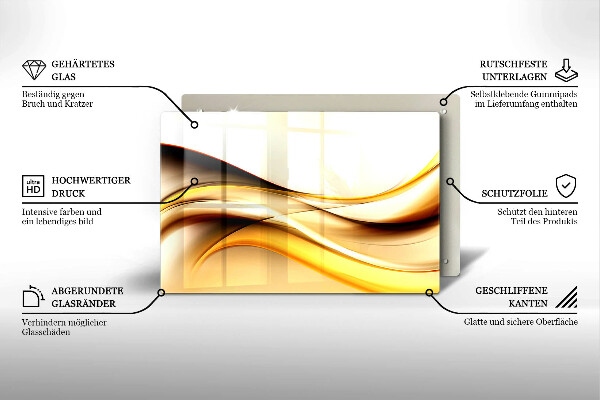 Tábua para cozinha Linhas de fumaça abstratas