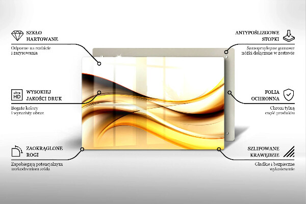 Tábua para cozinha Linhas de fumaça abstratas