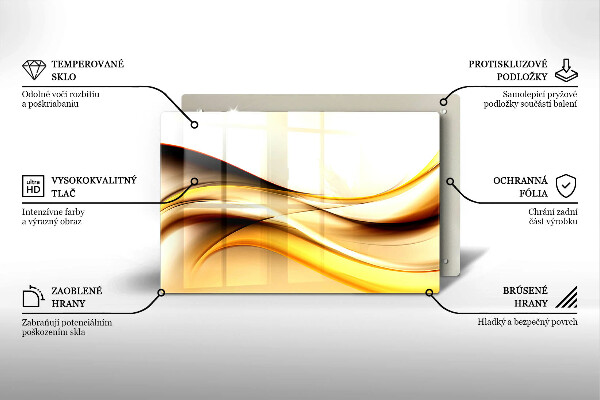 Tábua para cozinha Linhas de fumaça abstratas