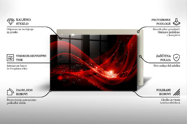 Tábua de corte de vidro Abstração moderna