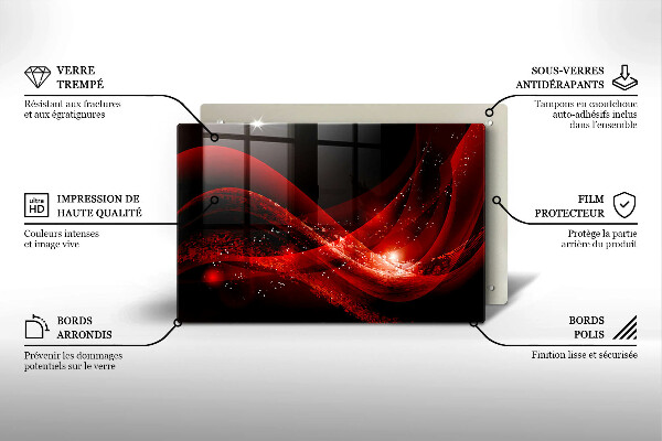 Tábua de corte de vidro Abstração moderna