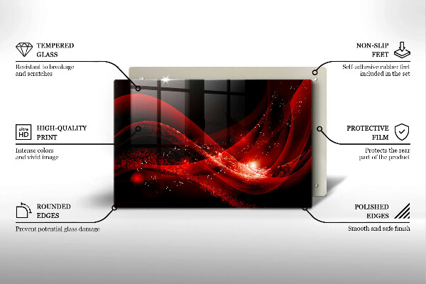 Tábua de corte de vidro Abstração moderna