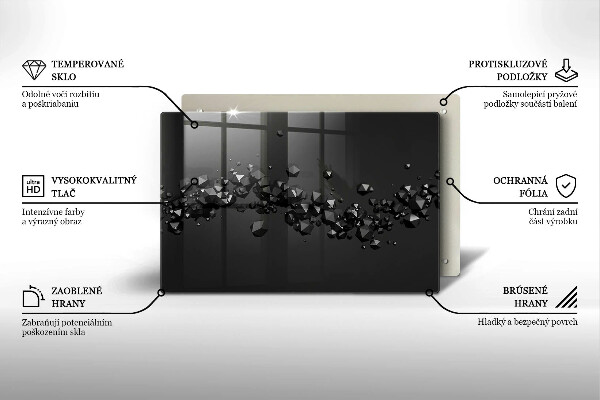Tábua de cortar alimentos Formas abstratas 3D