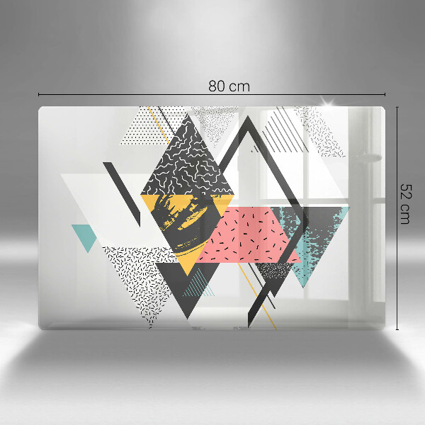 Tábua de vidro Triângulos abstratos