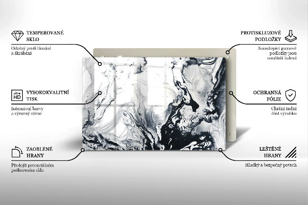 Tábua de cortar alimentos Abstração de tinta