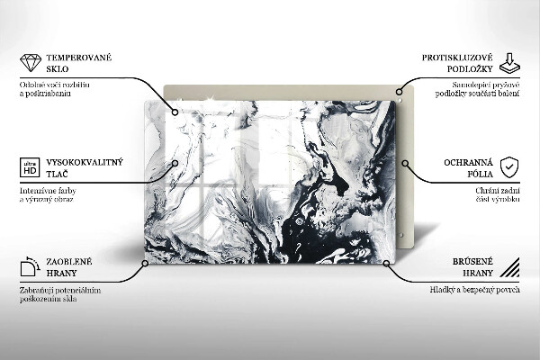 Tábua de cortar alimentos Abstração de tinta