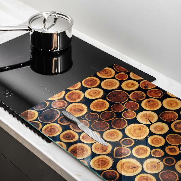 Tábua de cortar de vidro Tocos de árvores de madeira