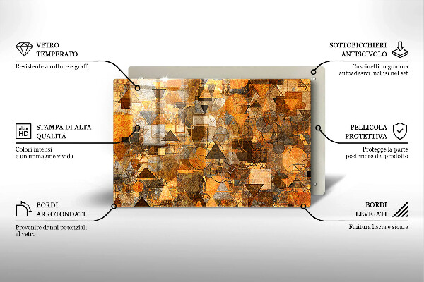Tábua para corte Padrão de formas geométricas