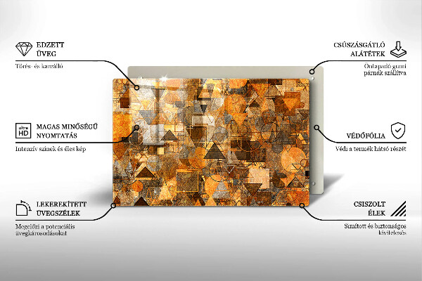 Tábua para corte Padrão de formas geométricas