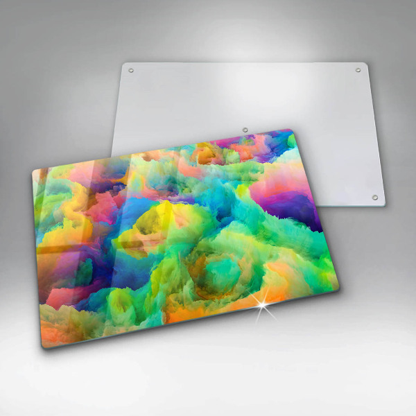 Tábua de corte de vidro Abstração colorida
