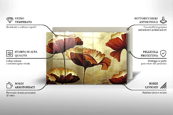 Tábua cozinha Flores boho pintadas