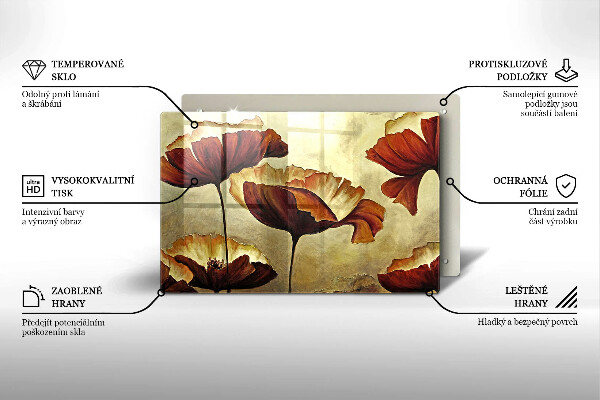 Tábua cozinha Flores boho pintadas