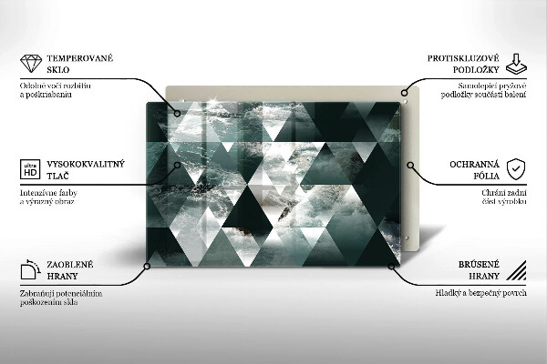 Tábua para cozinha Triângulos e água
