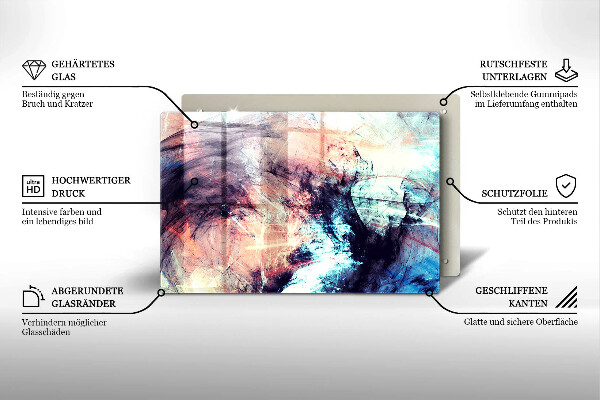 Tábua de cortar alimentos Abstração pintada