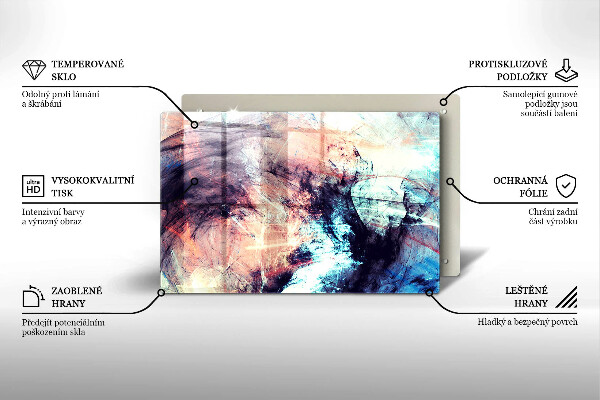 Tábua de cortar alimentos Abstração pintada