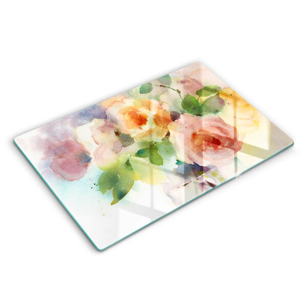 Tábua de cortar Flores pintadas