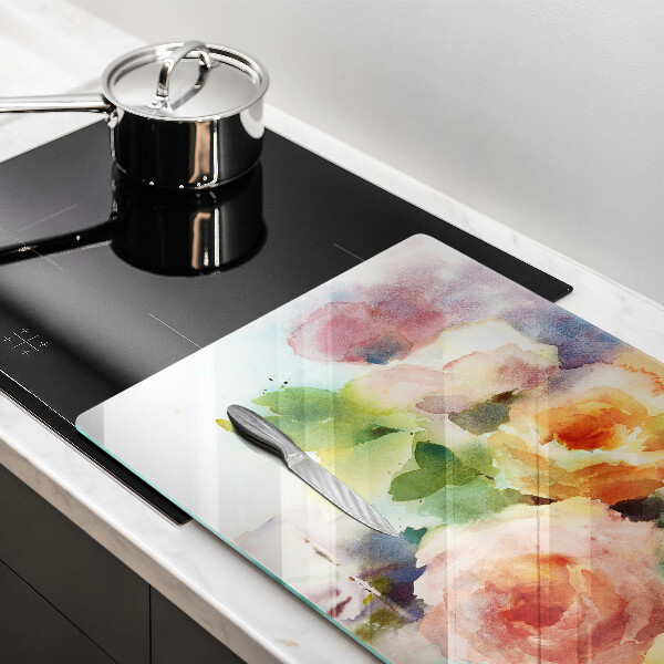 Tábua de cortar Flores pintadas