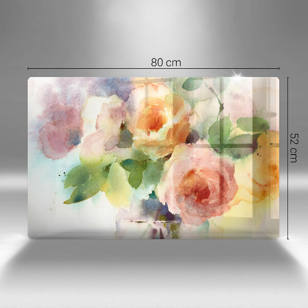 Tábua de cortar Flores pintadas