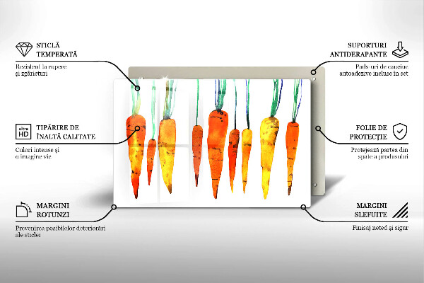 Tábua de cortar alimentos Ilustração de cenoura