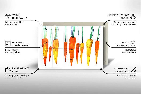Tábua de cortar alimentos Ilustração de cenoura
