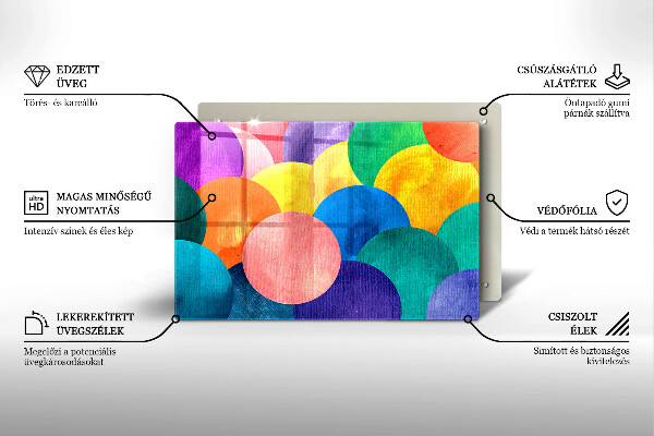 Tábua de cortar Círculos coloridos