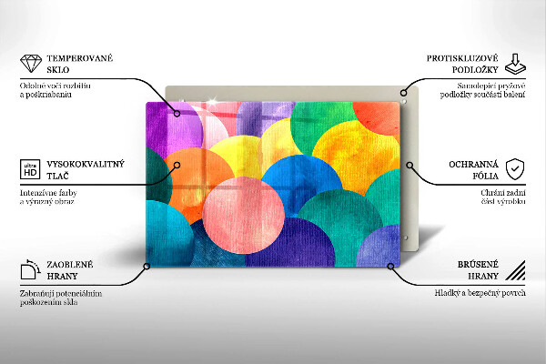 Tábua de cortar Círculos coloridos