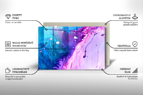 Tábua de cortar Tinta abstrata