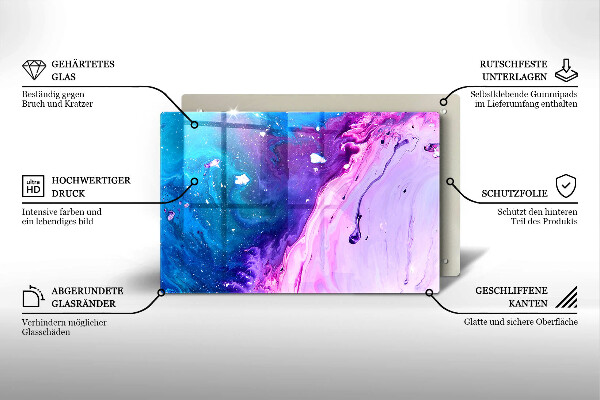 Tábua de cortar Tinta abstrata