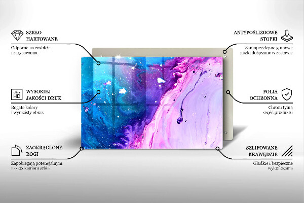Tábua de cortar Tinta abstrata