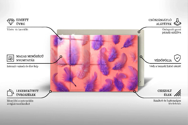Tábua de cortar alimentos Penas fofas