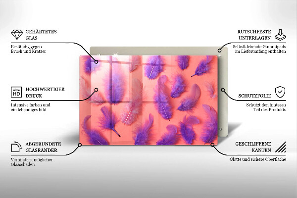 Tábua de cortar alimentos Penas fofas