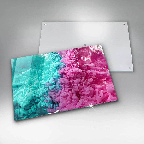 Tábua de corte Fumaça rosa-turquesa