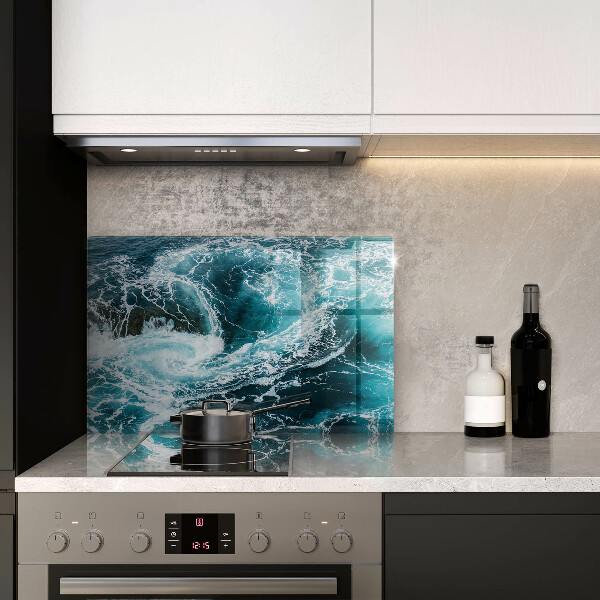 Tábua de cortar alimentos Ondas espumosas de água