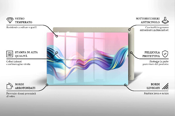 Tábua cozinha abstração pastel