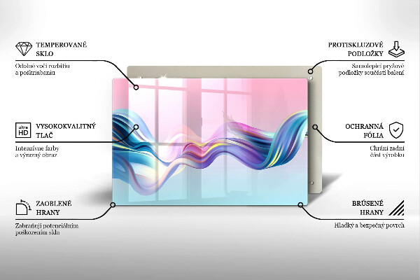 Tábua cozinha abstração pastel