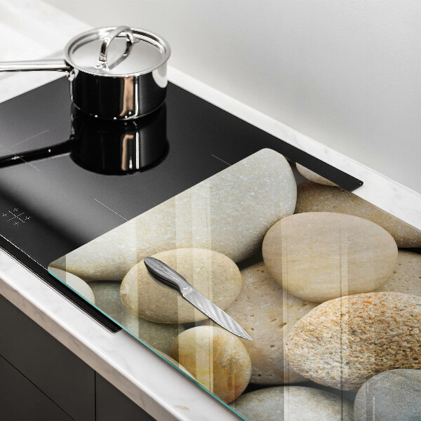 Tábua de corte de vidro Padrão de pedras ovais