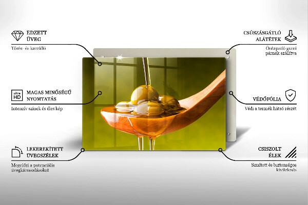 Tábua de cortar alimentos Azeite e azeitonas