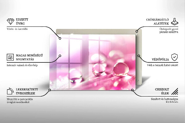 Tábua de cortar Pétalas de flores de orvalho