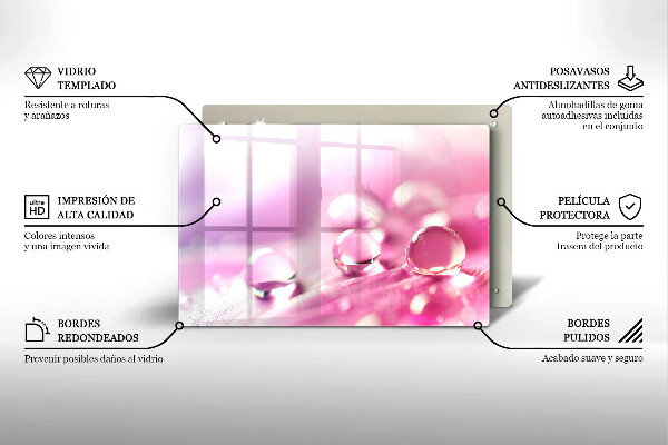 Tábua de cortar Pétalas de flores de orvalho