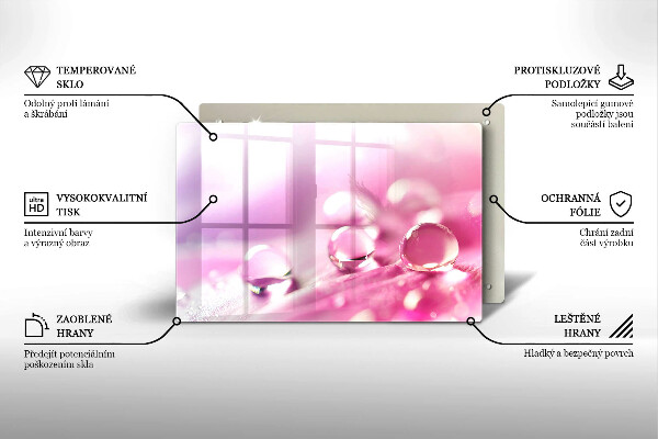 Tábua de cortar Pétalas de flores de orvalho