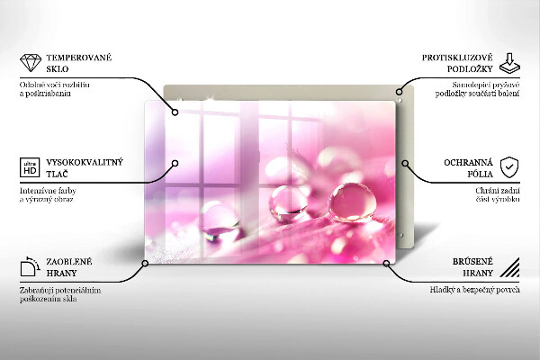 Tábua de cortar Pétalas de flores de orvalho