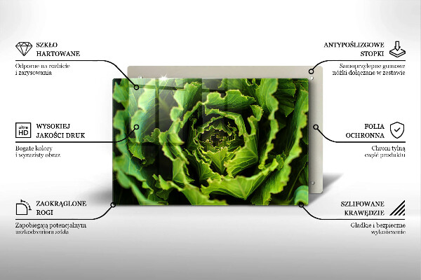 Tábua para cozinha Comer folhas de alface