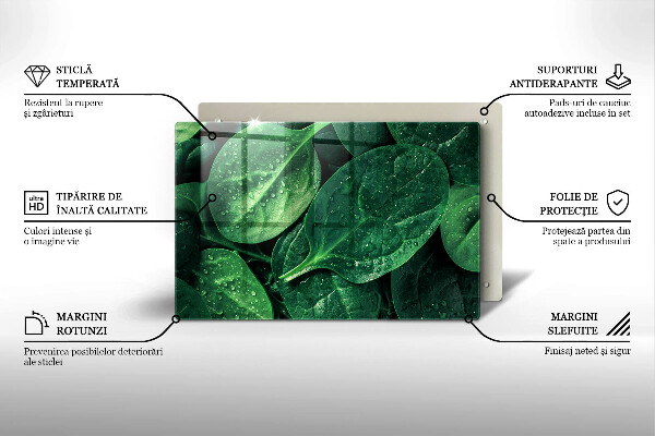 Tábua de cortar Folhas de manjericão