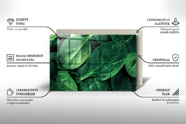 Tábua de cortar Folhas de manjericão